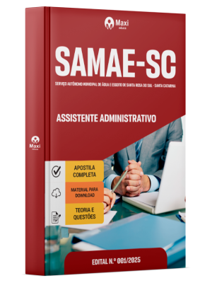 Apostila SAMAE de Santa Rosa do Sul-SC 2026 - Assistente Administrativo