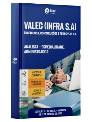 Apostila VALEC 2026 - Analista - Administrador