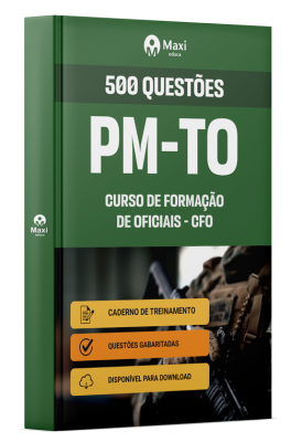 500 questões gabaritadas - PM-TO - 2025 - Curso de Formação de Oficiais - CFO