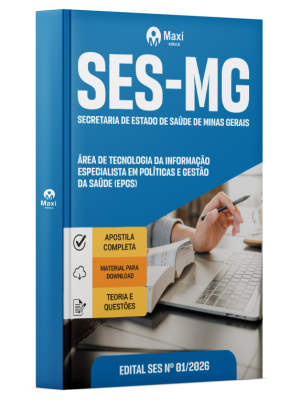 Apostila SES-MG 2026 - Especialista em Políticas e Gestão da Saúde (EPGS) - Área de Tecnologia da Informação