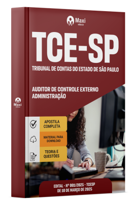 Apostila TCE-SP 2025 - Auditor de Controle Externo - Administração
