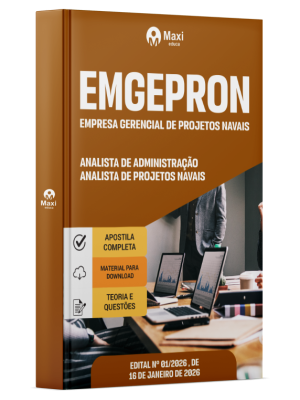 Apostila EMGEPRON 2026 - Analista de Projetos Navais - Analista de Administração