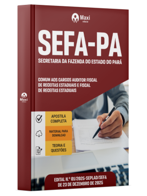 Apostila SEFA-PA 2026 - Comum aos Cargos Auditor Fiscal de Receitas Estaduais e Fiscal de Receitas Estaduais