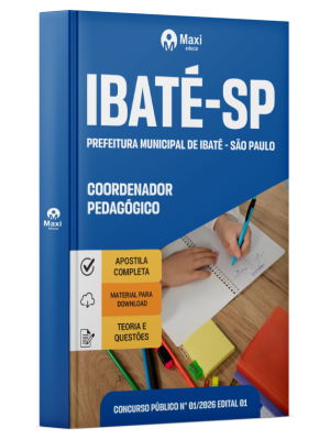 Apostila Prefeitura de Ibaté - SP 2026 - Coordenador Pedagógico