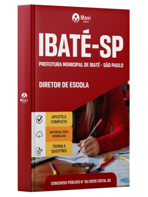 Apostila Prefeitura de Ibaté - SP 2026 - Diretor de Escola