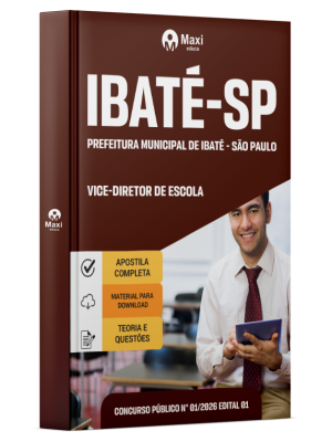 Apostila Prefeitura de Ibaté - SP 2026 - Vice-Diretor de Escola