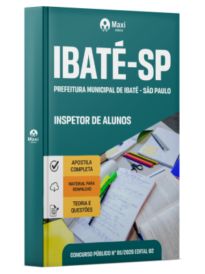 Apostila Prefeitura de Ibaté - SP 2026 - Inspetor de Alunos