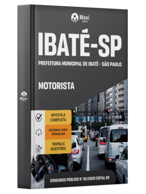 Apostila Prefeitura de Ibaté - SP 2026 - Motorista