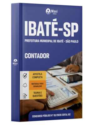Apostila Prefeitura de Ibaté - SP 2026 - Contador