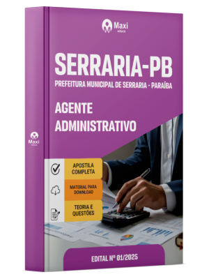 Apostila Prefeitura de Serraria-PB 2026 - Agente Administrativo