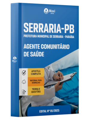 Apostila Prefeitura de Serraria-PB 2026 - Agente Comunitário de Saúde