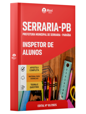 Apostila Prefeitura de Serraria-PB 2026 - Inspetor de Alunos