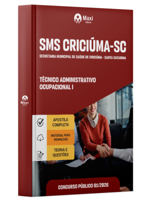 Apostila SMS Criciúma-SC 2026 - Técnico Administrativo Ocupacional I