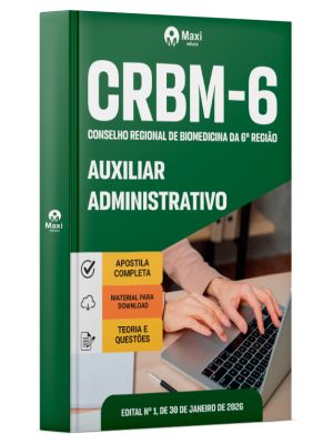 Apostila CRBM-6 2026 - Auxiliar Administrativo