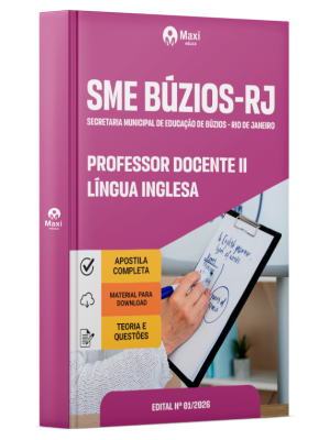 Apostila Prefeitura de Armação dos Búzios-RJ 2026 - Professor Docente II - Língua Inglesa