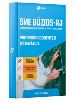 Apostila Prefeitura de Armação dos Búzios-RJ 2026 - Professor Docente II - Matemática