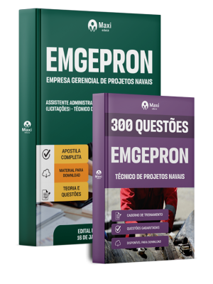 Combo EMGEPRON 2026 - Técnico de Projetos Navais - Assistente Administrativo (Licitações)