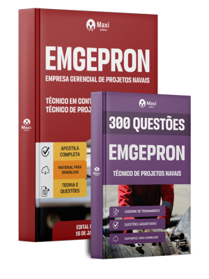 Combo EMGEPRON 2026 - Técnico de Projetos Navais - Técnico de Contabilidade