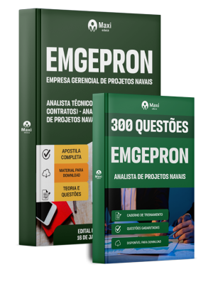 Combo EMGEPRON 2026 - Analista de Projetos Navais - Analista Técnico (Licitações e Contratos)