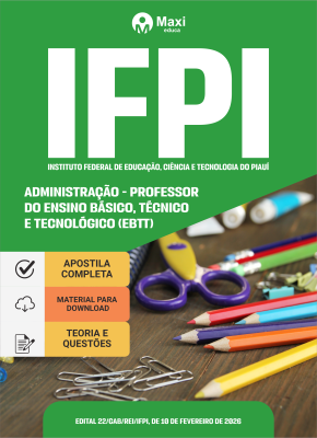 Apostila IFPI 2026 - Professor do Ensino Básico, Técnico e Tecnológico (EBTT) - Administração