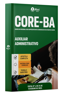 Apostila CORE-BA 2024 - Auxiliar Administrativo