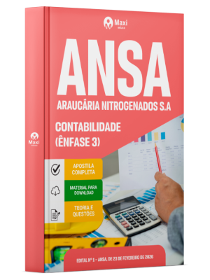 Apostila ANSA 2026 - Ênfase 3: Contabilidade