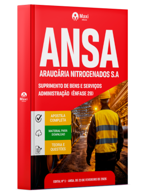 Apostila ANSA 2026 - Ênfase 28: Suprimento de Bens e Serviços - Administração