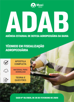 Apostila ADAB 2026 - Técnico em Fiscalização Agropecuária