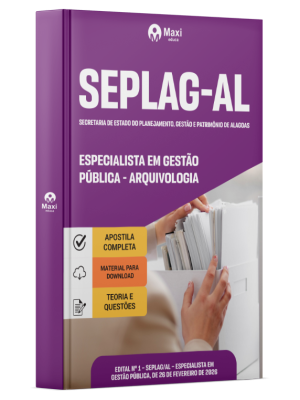 Apostila SEPLAG-AL 2026 - Especialista em Gestão Pública - Especialidade: Arquivologia