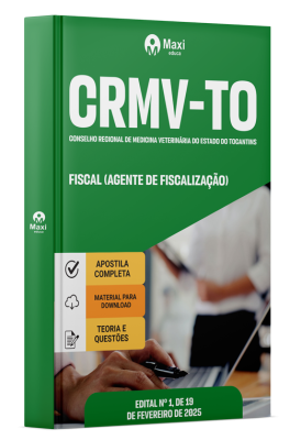 Apostila CRMV-TO 2025 - Fiscal (Agente de Fiscalização)