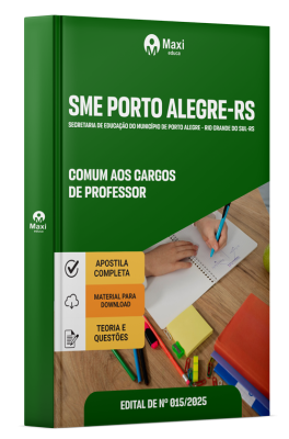 Apostila SME Porto Alegre 2025 - Comum aos cargos de Professor