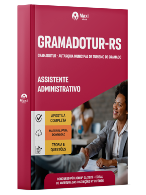 Apostila GRAMADOTUR 2026 - Assistente Administrativo
