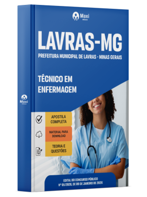 Apostila Prefeitura de Lavras - MG 2026 - Técnico de Enfermagem