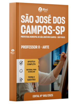 Apostila Prefeitura de São José dos Campos - SP - 2025 - Professor II - Arte