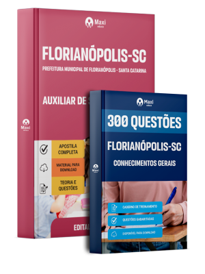 Combo Prefeitura de Florianópolis - SC 2026 - Auxiliar de Sala