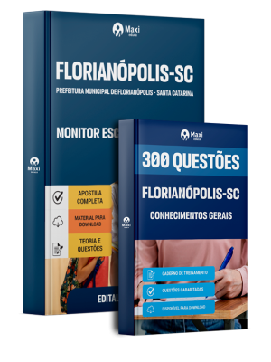 Combo Prefeitura de Florianópolis - SC 2026 - Monitor Escolar
