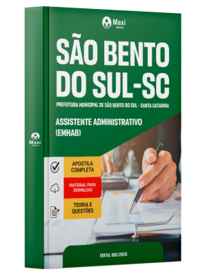 Apostila Prefeitura de São Bento do Sul-SC 2026 - Assistente Administrativo