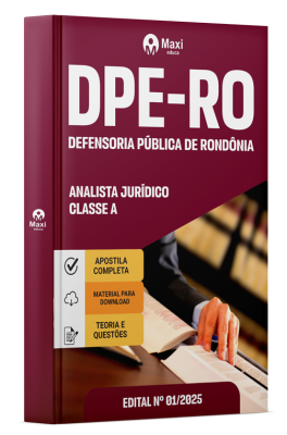 Apostila DPE-RO 2025 - Analista Jurídico – Classe A