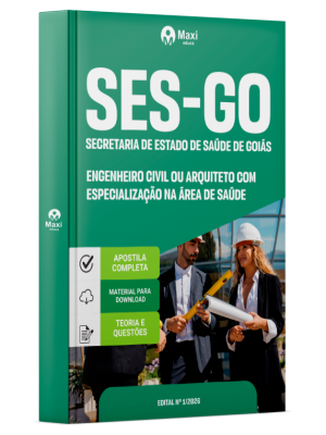 Apostila SES-GO 2026 - Categoria V: Engenheiro Civil ou Arquiteto com especialização na área de Saúde