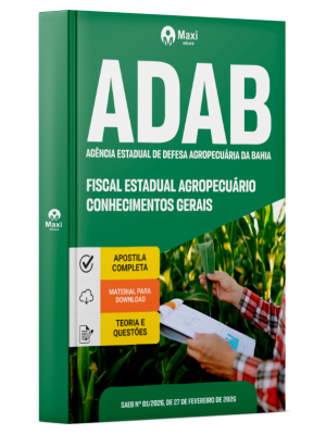 Apostila ADAB 2026 - Fiscal Estadual Agropecuário - Conhecimentos Gerais