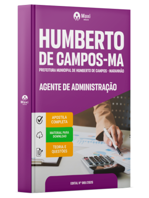 Apostila Prefeitura de Humberto de Campos-MA 2026 - Agente de Administração