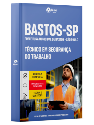 Apostila Prefeitura de Bastos - SP 2026 - Técnico em Segurança do Trabalho
