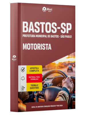 Apostila Prefeitura de Bastos - SP 2026 - Motorista