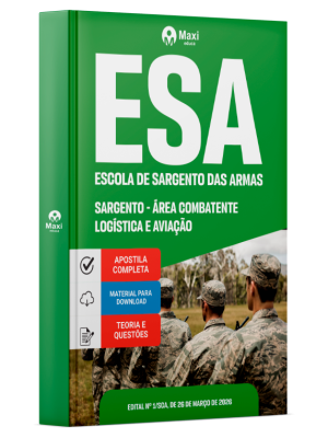 Apostila ESA 2026 - Curso de Formação de Sargento - Área: Combatente/Logística e Aviação