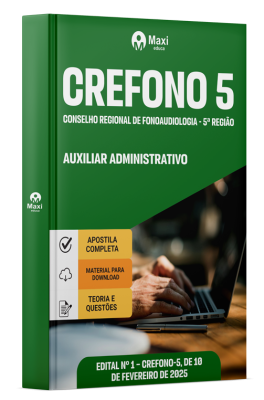 Apostila CREFONO 5 2025 - Auxiliar Administrativo