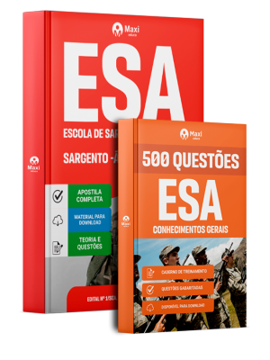 Combo ESA 2026 - Curso de Formação de Sargento - Área: Saúde