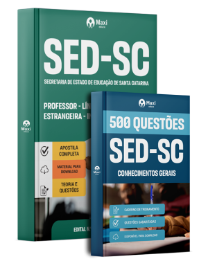 Combo SED-SC 2026 - Professor - Língua Estrangeira - Inglês