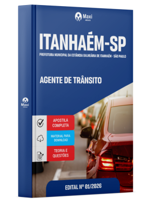 Apostila Prefeitura de Itanhaém - SP 2026 - Agente de Trânsito
