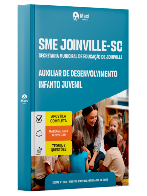 Apostila SME Joinville-SC 2026 - Auxiliar de Desenvolvimento - Infanto Juvenil