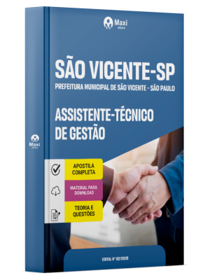 Apostila Prefeitura de São Vicente - SP 2026 - Assistente-Técnico de Gestão